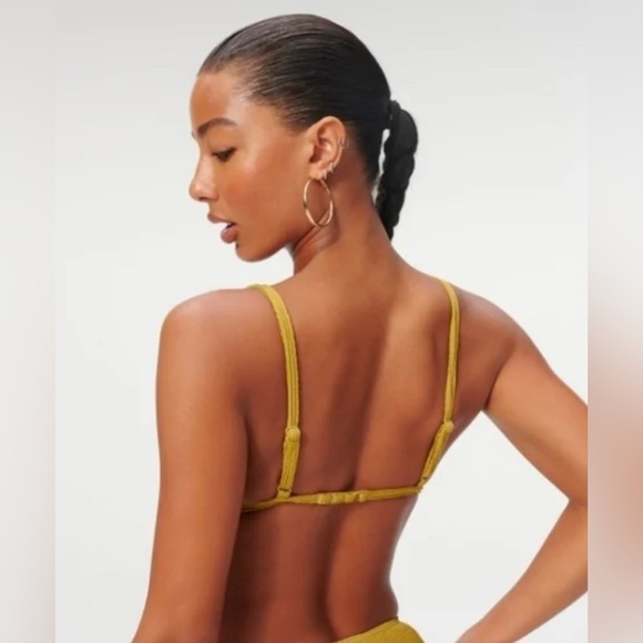 Good American Always Fits Triangle Swim Top, Size 1 - Dirty Olive - Picture 5 of 12